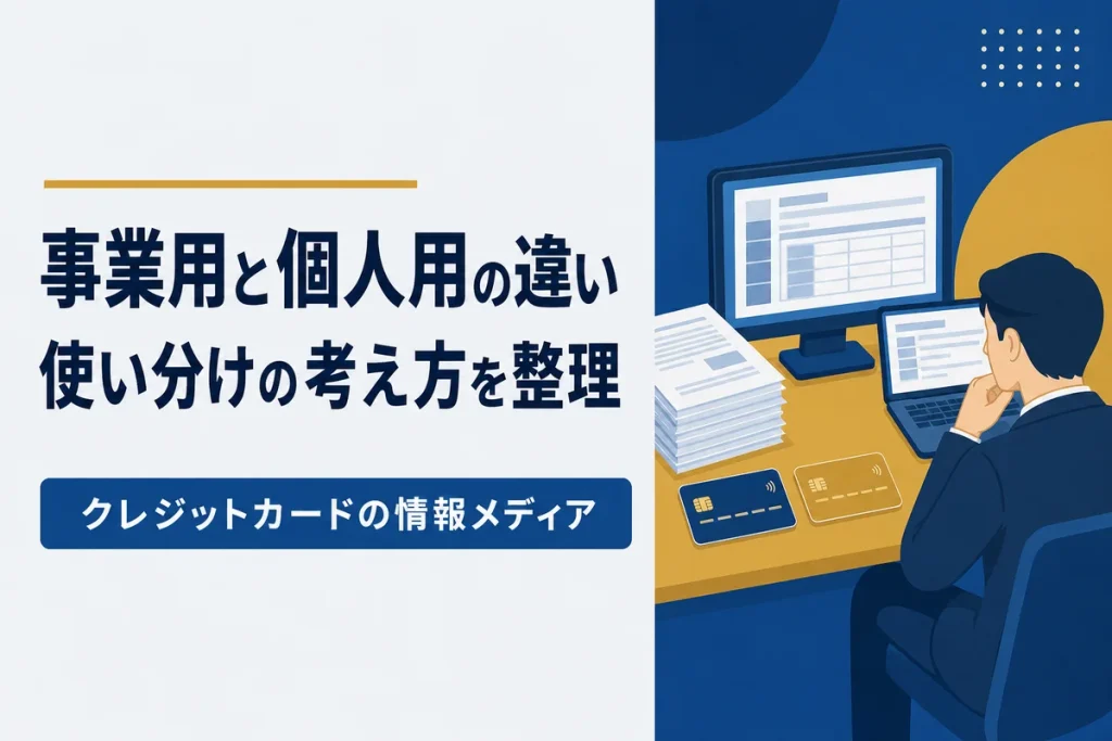 ビジネスカードと個人カードの違い｜使い分けの整理