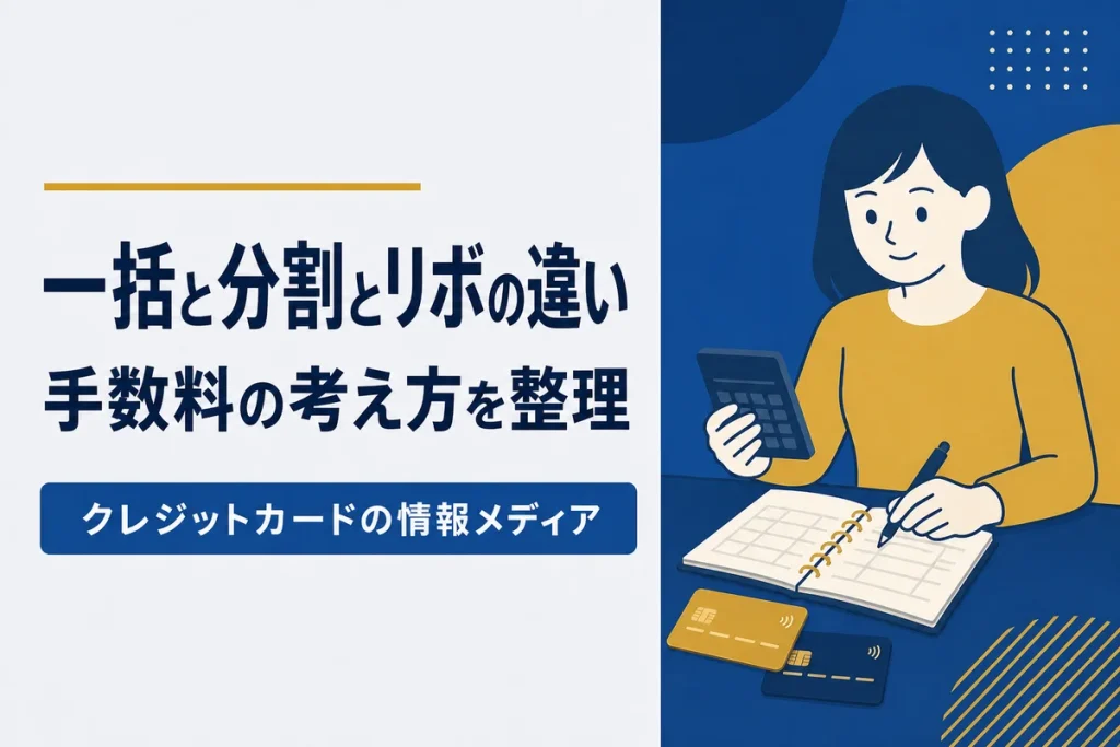 一括・分割・リボの違い｜手数料の考え方を整理する