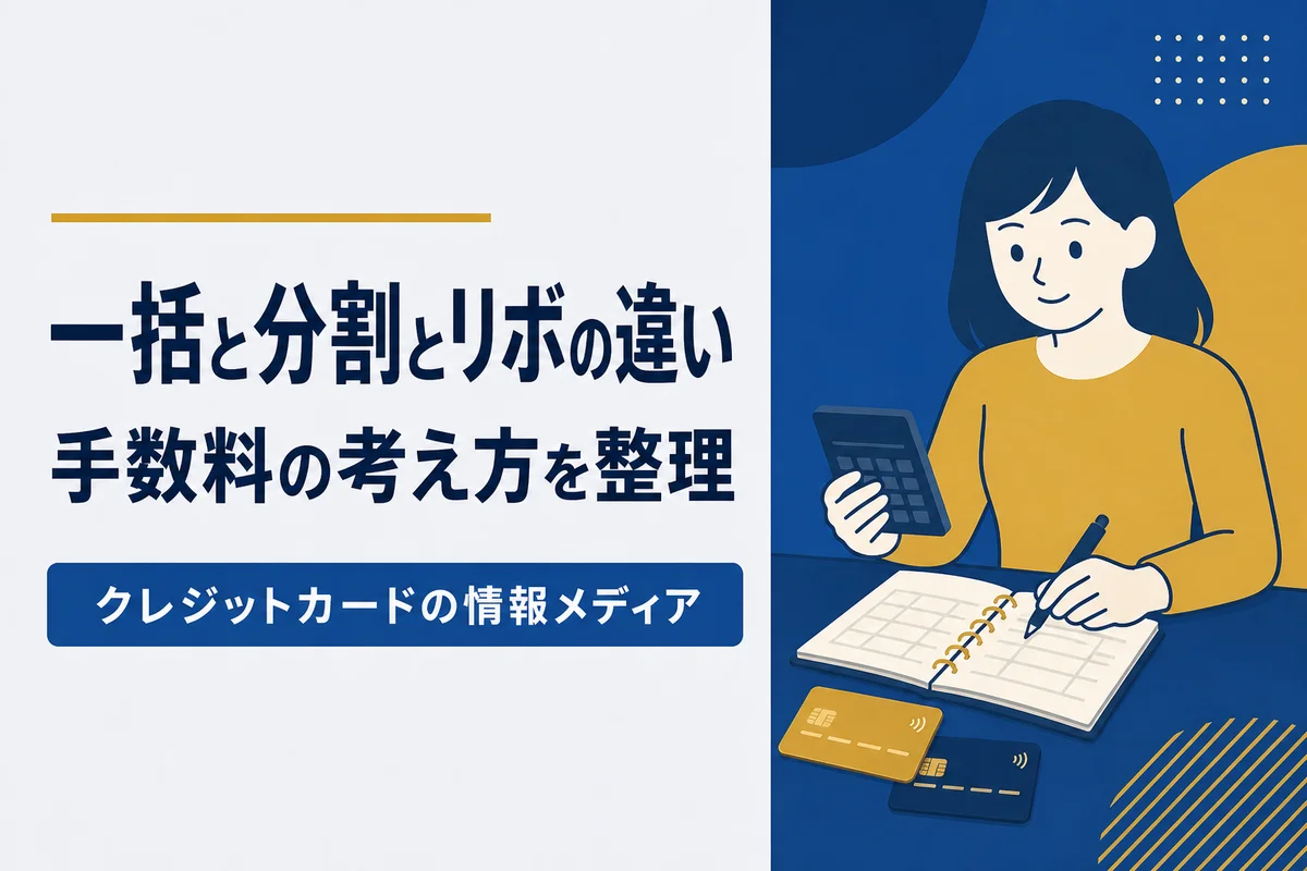 一括・分割・リボの違い｜手数料の考え方を整理する